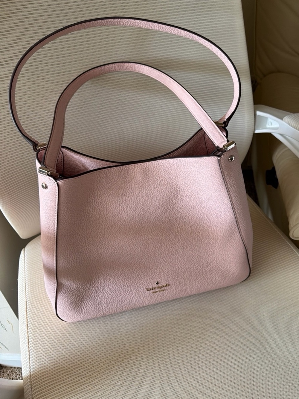 kate spade Light Pink Pebbled Leather Shoulder Bag